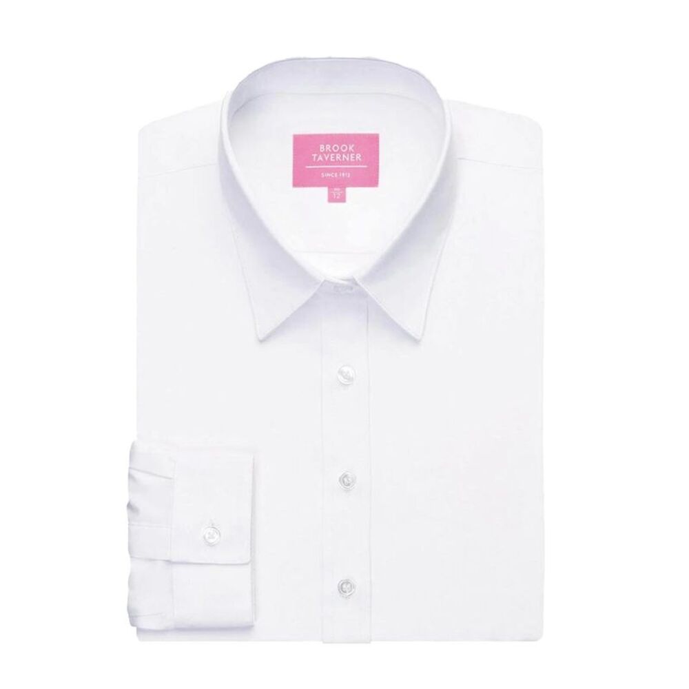 Brook Taverner Womens/Ladies Silvi Fitted Long-Sleeved Blouse / White